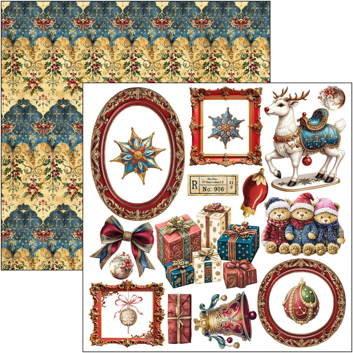 Bloc de papiers à découper Toy Shop 15x15cm 24 feuilles/paquet