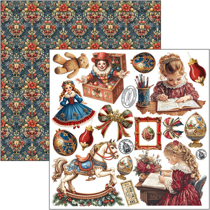 Bloc de papiers à découper Toy Shop 15x15cm 24 feuilles/paquet