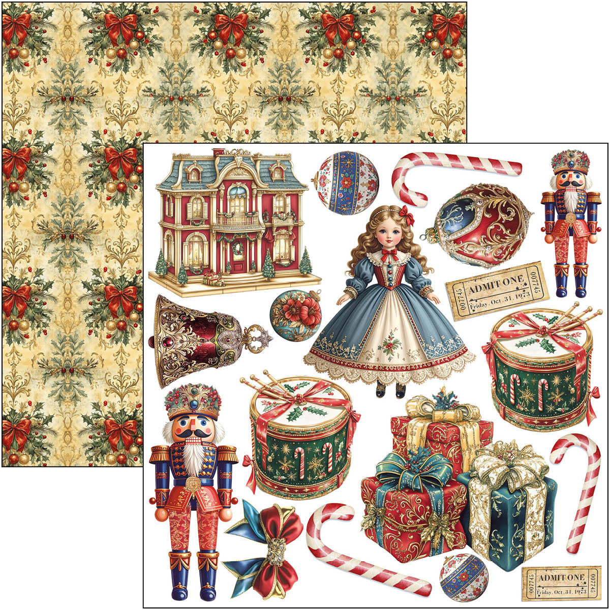 Bloc de papiers à découper Toy Shop 15x15cm 24 feuilles/paquet