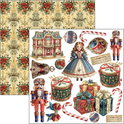 Bloc de papiers à découper Toy Shop 15x15cm 24 feuilles/paquet