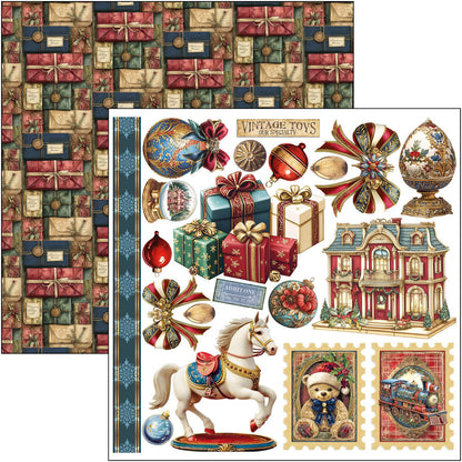 Bloc de papiers à découper Toy Shop 15x15cm 24 feuilles/paquet