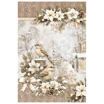 Rice Paper A4 MIXED 4/Pkg Winter Season