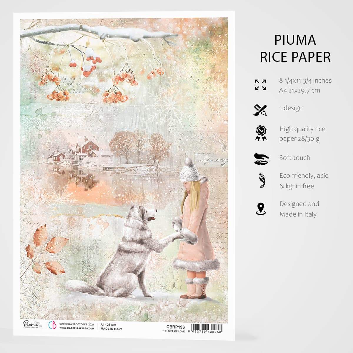 Ciao Bella Rice Paper A4 Le Cadeau de l'Amour