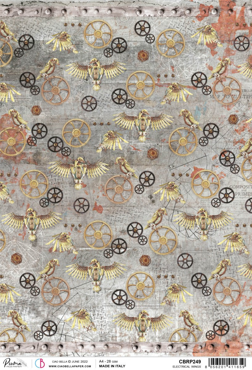 Ciao Bella Papier de Riz A4 Piuma Electrical Wings - 5 Feuilles