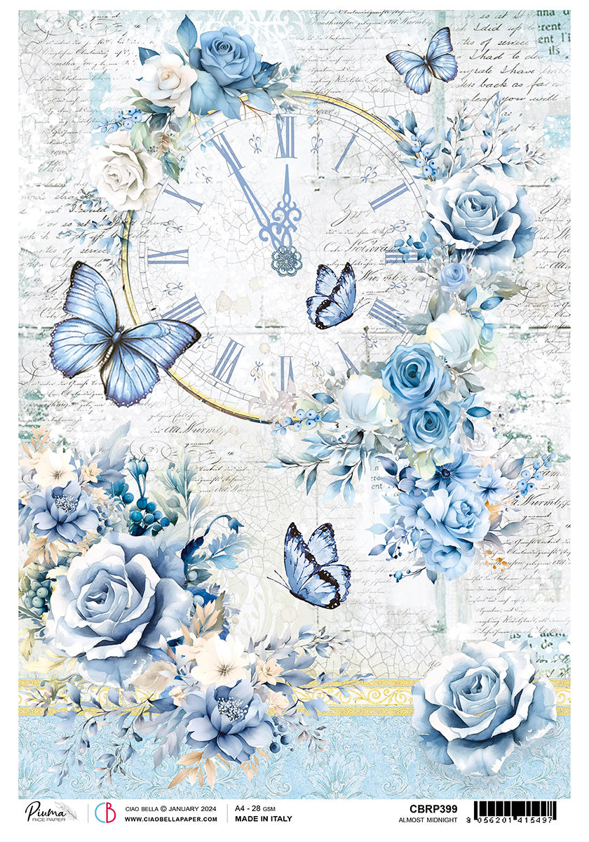 Papier de riz A4 Piuma Almost Midnight - 5 feuilles