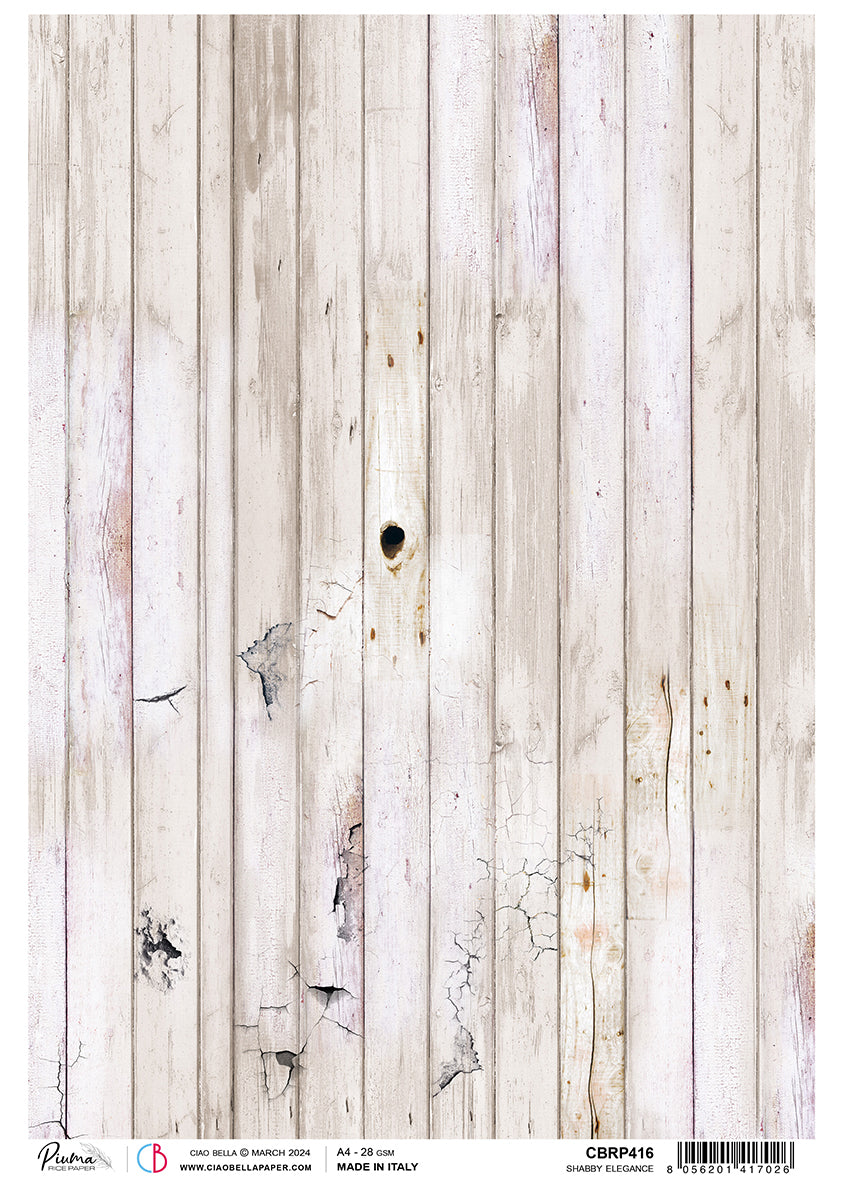 Papier de riz A4 Piuma Shabby Elegance - 5 feuilles