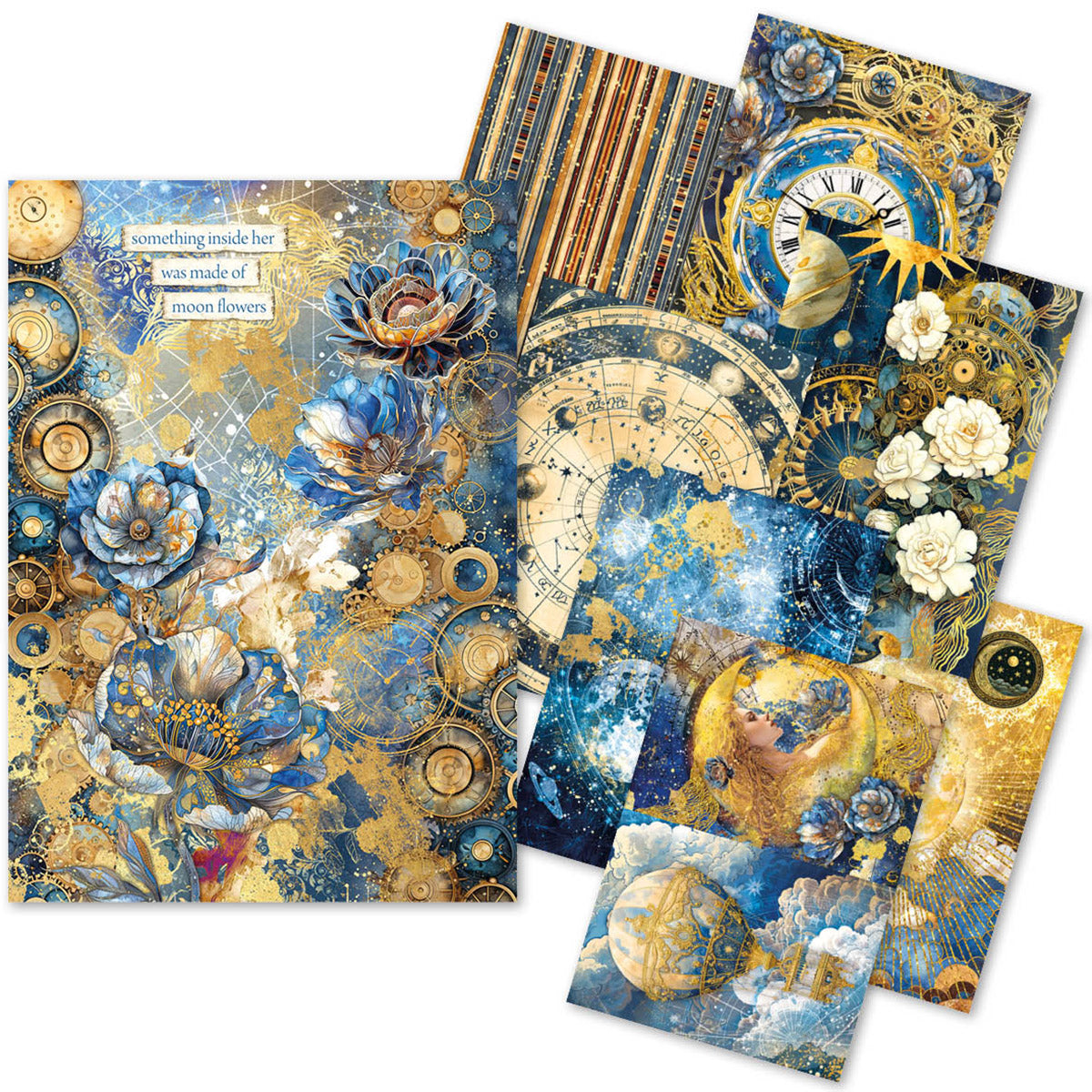 Papier de riz A5 ASSORTI 8/Paquet Céleste