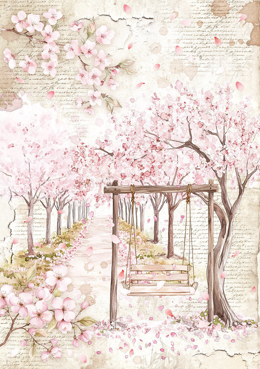 Papier de riz A5 MIXTE 8/Paquet Jardin Secret