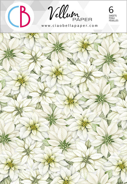 Ciao Bella Vellum Papiers de Noël Étincelants Motifs A4 6/Paquet