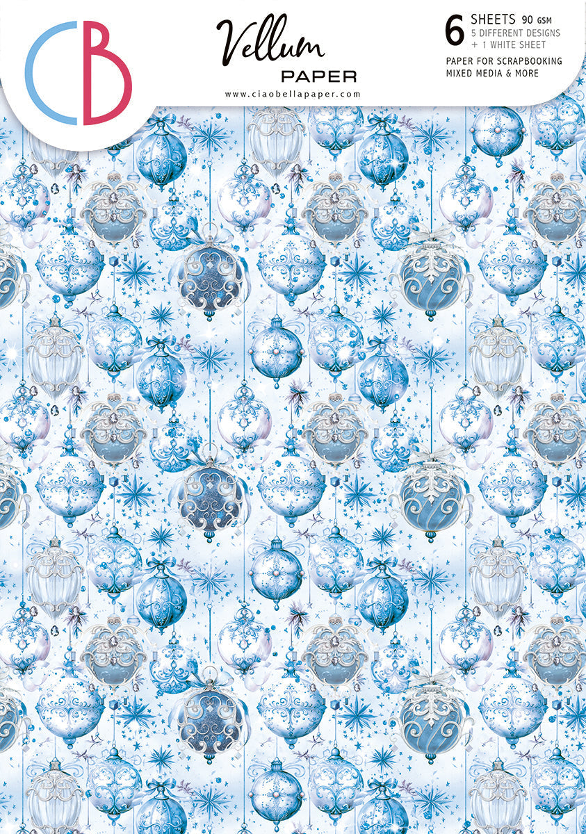 Élégance Vélin Motifs Papier Bleu A4 6/Paq