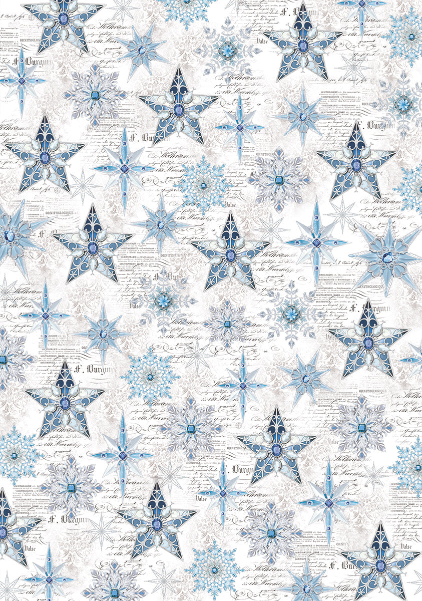 Élégance Vélin Motifs Papier Bleu A4 6/Paq
