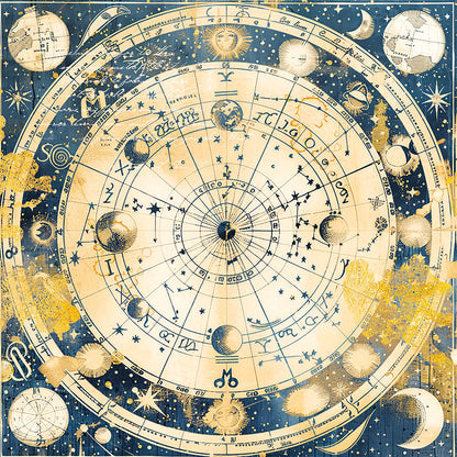 Vellum Celestial Fussy Cut 6"x6" 6/Pkg
