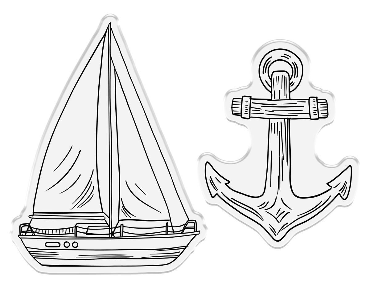 Crafter's Companion Collection Côtière Tampon & Dies - En Pleine Mer