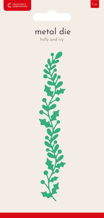 Crafter’s Companion Metal Die - Holly and Ivy