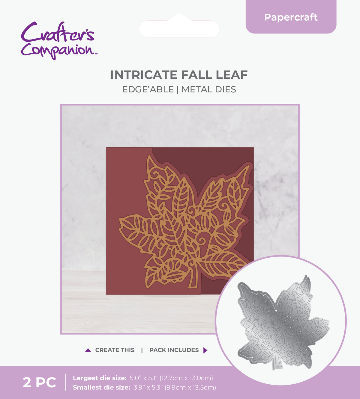 Crafter's Companion Set de matrices Feuille d'automne complexe