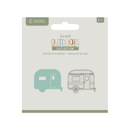 Crafters Companion Le set tampons et matrices The Great Outdoors - L'aventure vous attend