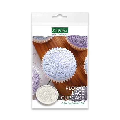 Moule en silicone pour cupcakes dentelle florale