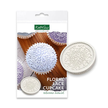 Moule en silicone pour cupcakes dentelle florale
