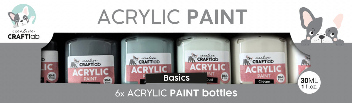 Peinture Acrylique CCL Essentiels de Base - Lot de 6 Bouteilles