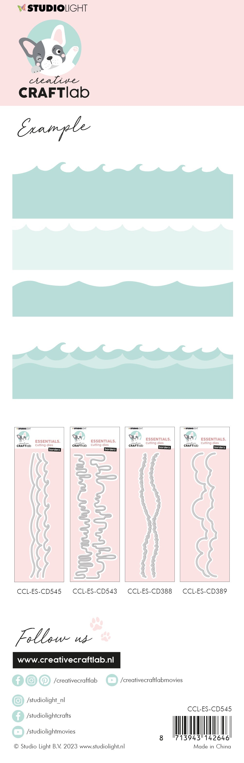Matrices de découpe CCL Borderz Waves Essentials 213x35x1mm 3 pièces n°545