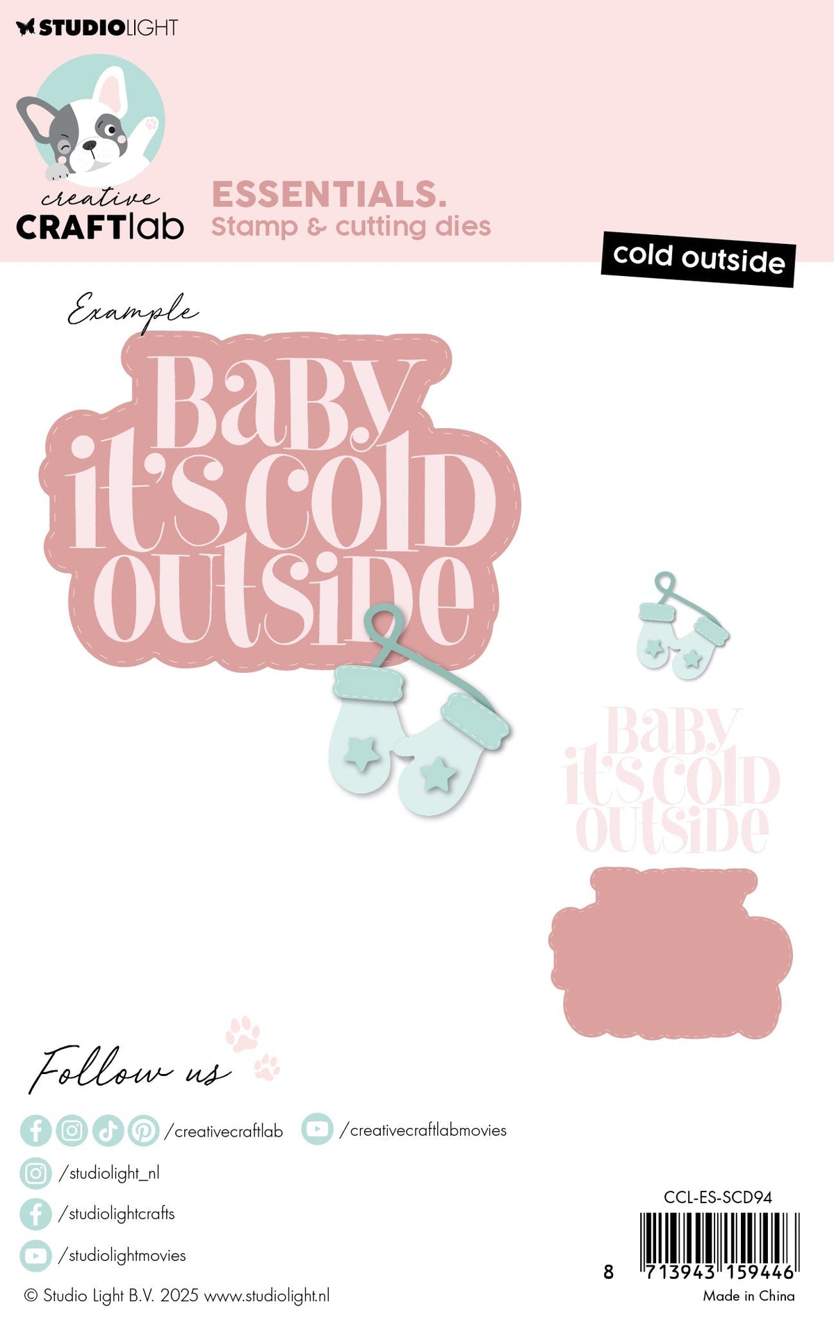 CCL Tampon et Matrices de Découpe Cold Outside Essentials 136x95x3mm 6 Pièces