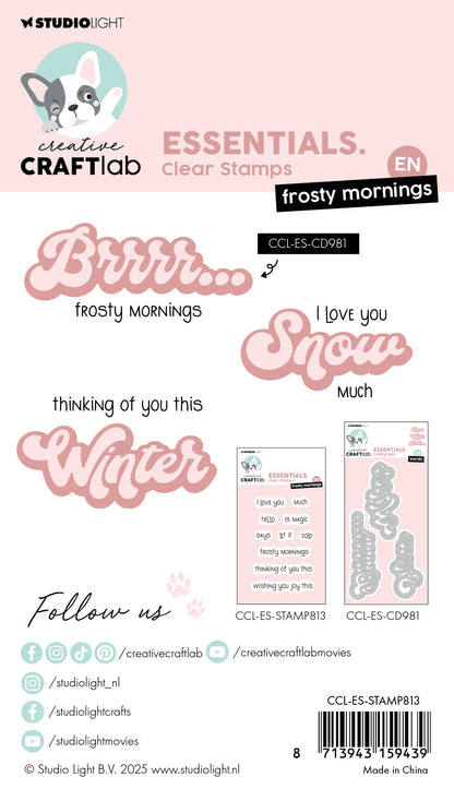 CCL Clear Stamp Frosty Mornings Essentials 93x61x3mm 10 Pieces