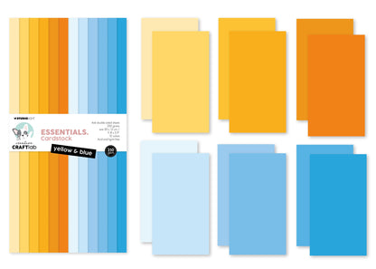 Bloc de papier unicolore CCL jaune et bleu Essentials 24 feuilles