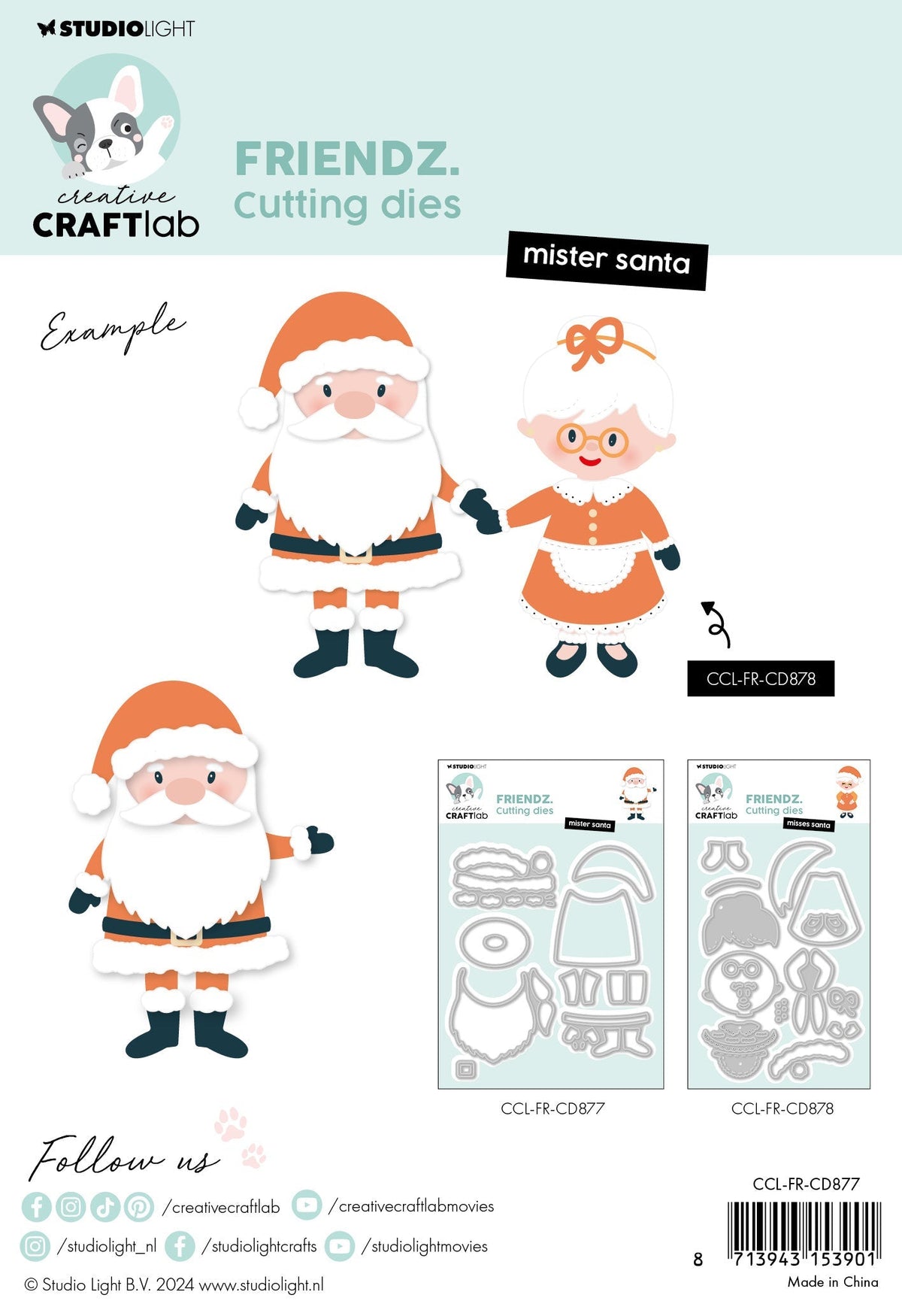 CCL Matrice de découpe Mister Santa Friendz 8 PC