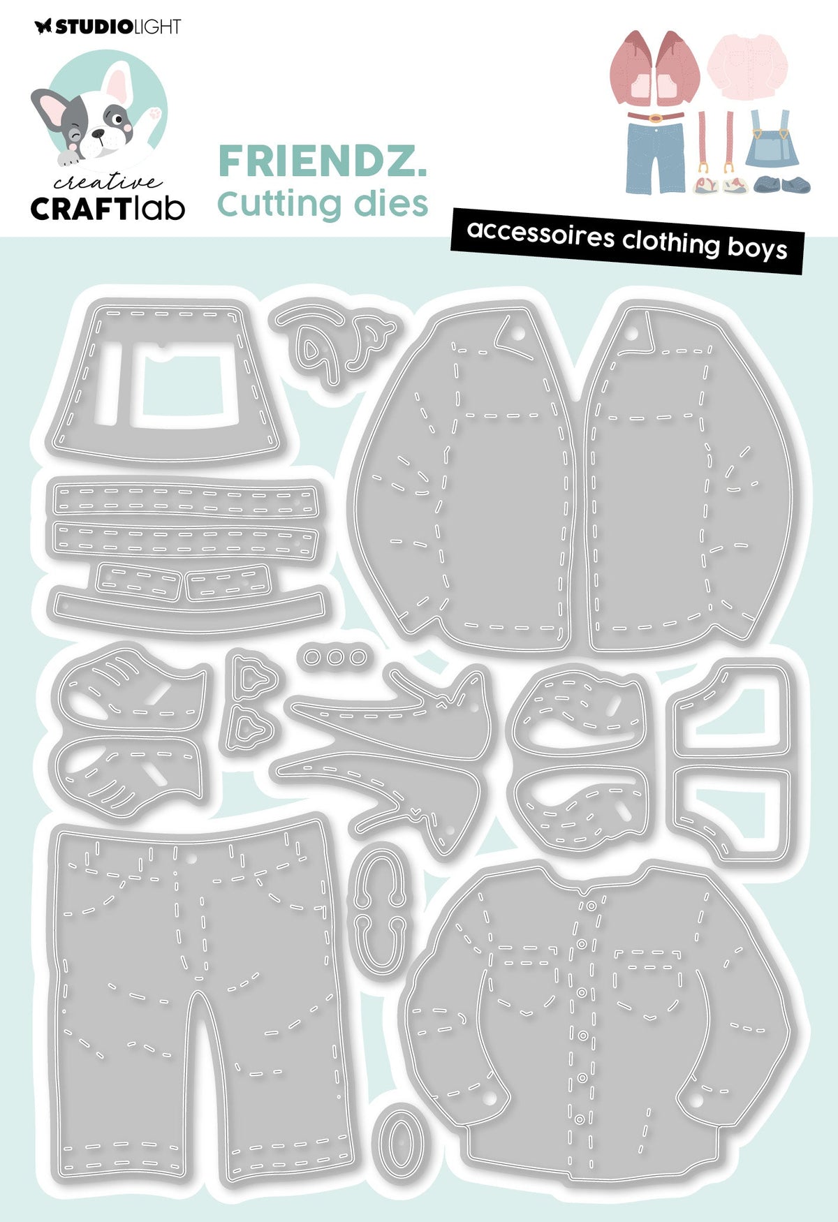 CCL Cutting Die Accessoires Clothing Boys Friendz 14 PC