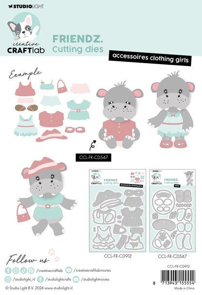 CCL Matrice de découpe Accessoires Vêtements Filles Friendz 17 pièces