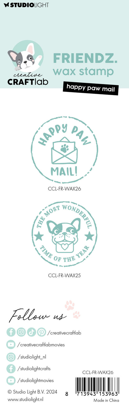 CCL Tampon de cire avec manche Happy Paw Mail Friendz 2 pièces