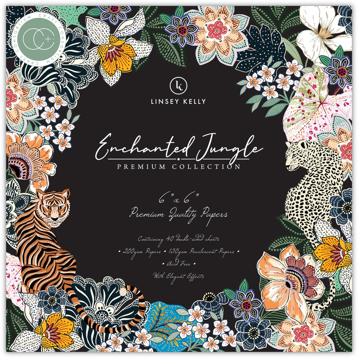 Craft Consortium Enchanted Jungle - Bloc de papier 6x6