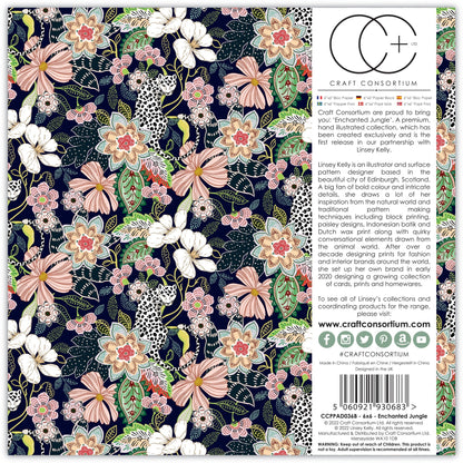 Craft Consortium Enchanted Jungle - Bloc de papier 6x6