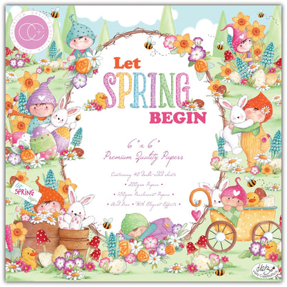 Craft Consortium Que le printemps commence - Bloc de papier 6x6