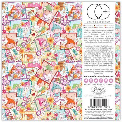 Craft Consortium Que le printemps commence - Bloc de papier 6x6
