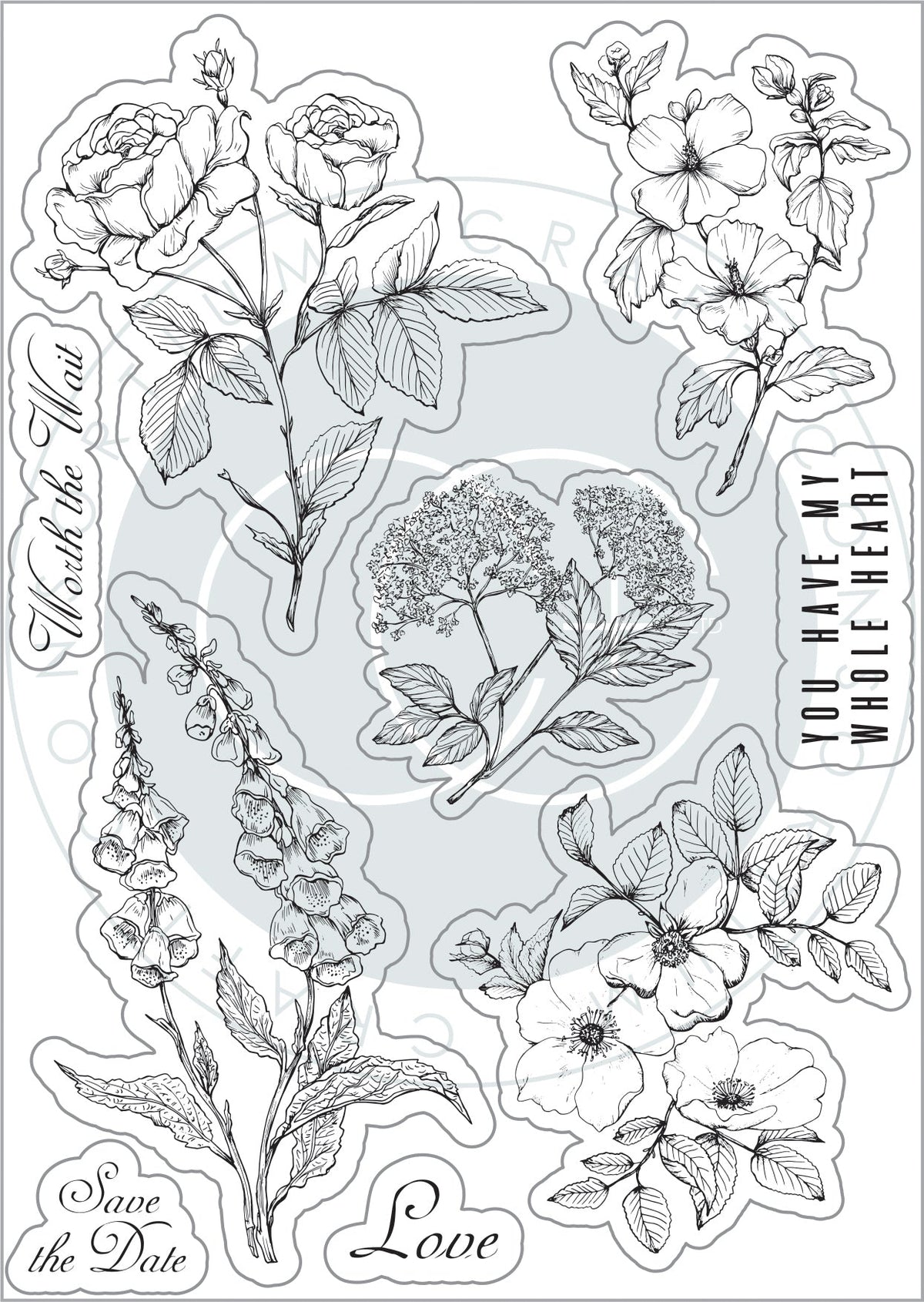 Craft Consortium Belle Fleur - Stamp Set