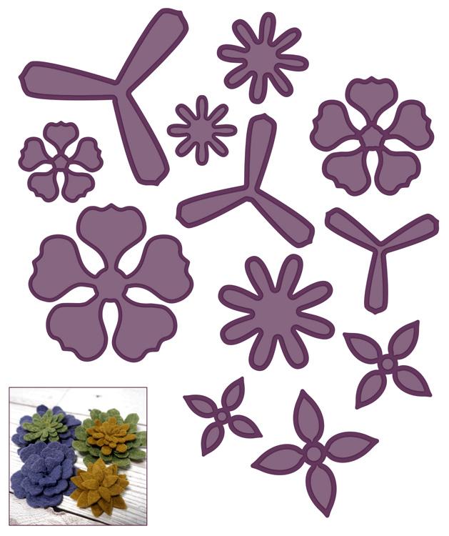 Collection Touches Finales Matrice de découpe Jardin de Succulentes