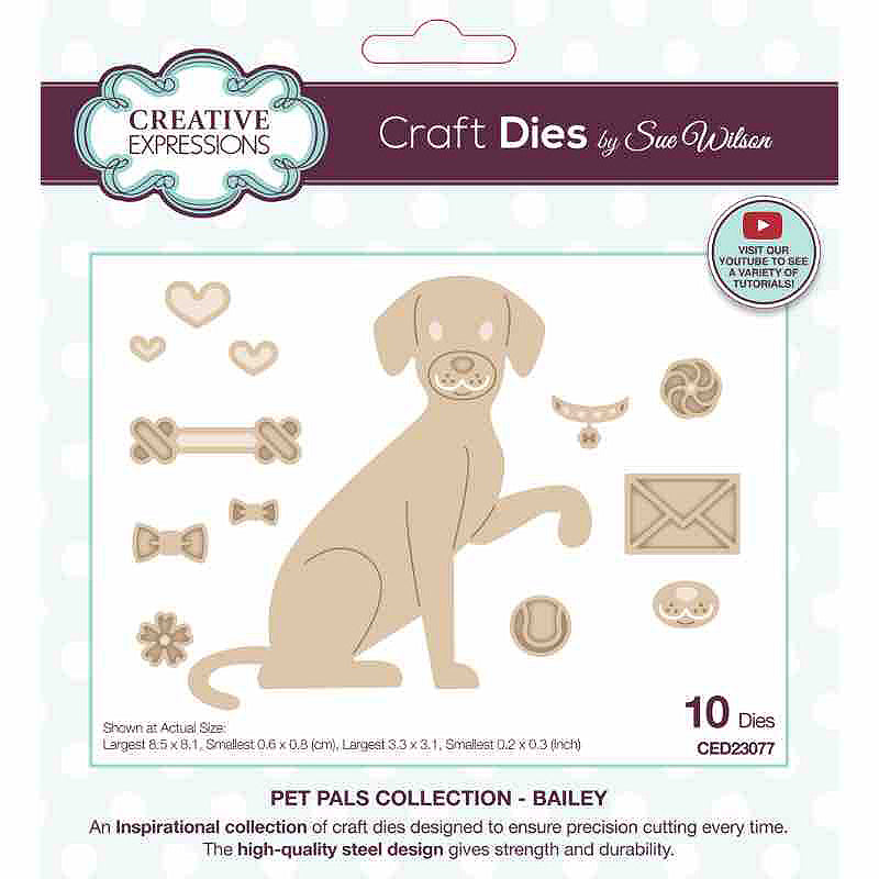 Matrice de découpe Creative Expressions Sue Wilson Pet Pals Bailey