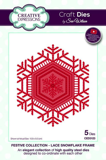 Cadre flocon de neige en dentelle collection festive