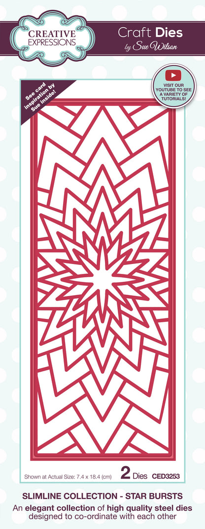 Matrices de découpe Creative Expressions Sue Wilson Slimline Star Bursts