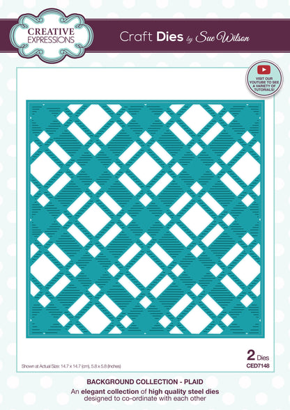 Matrice de découpe Creative Expressions Sue Wilson Background Plaid