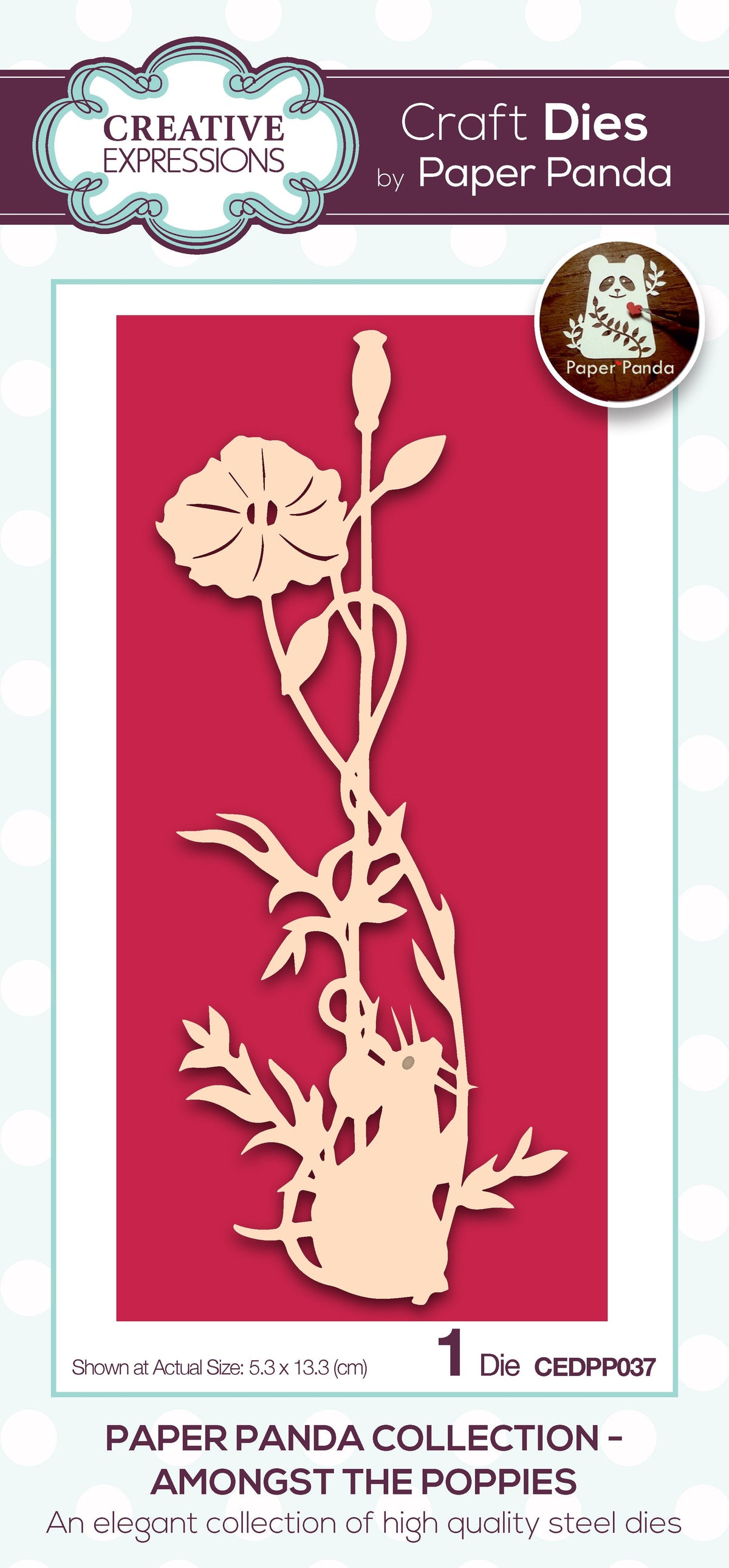 Matrices de découpe Creative Expressions Paper Panda Among The Poppies