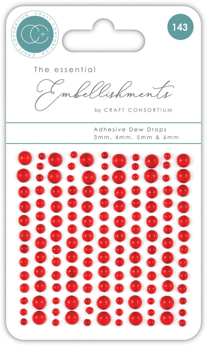 Gouttes adhésives décoratives Craft Consortium – Rouge