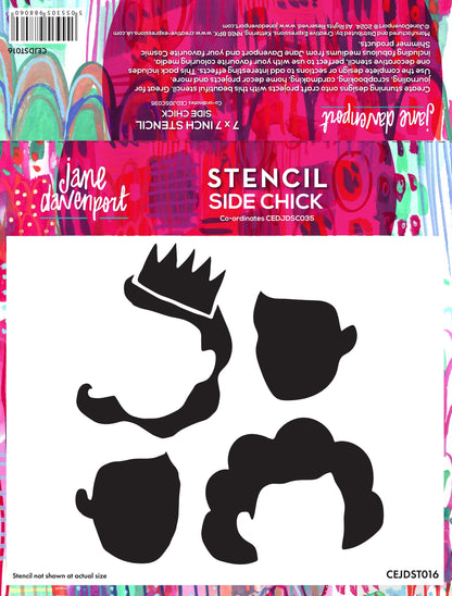 Creative Expressions Jane Davenport Pochoir SideChick 7 po x 7 po