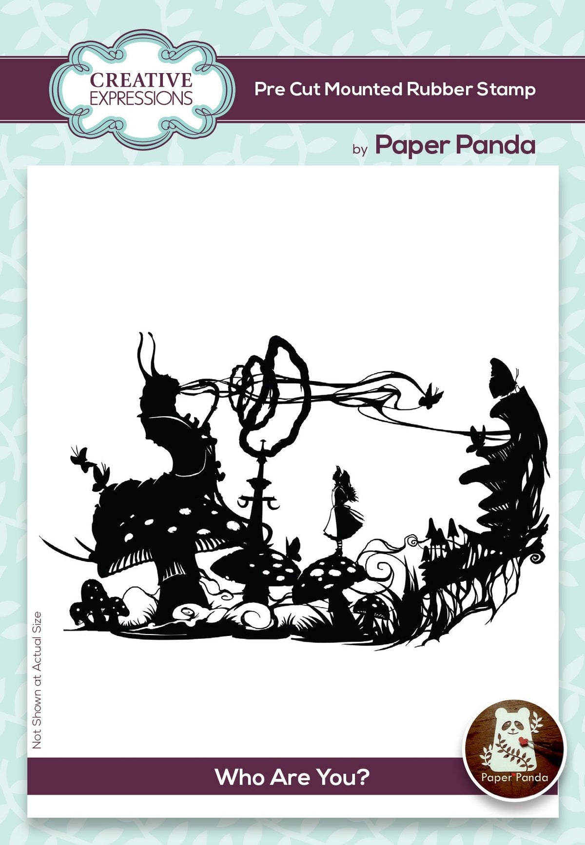 Creative Expressions Paper Panda Qui êtes-vous ? Tampon en caoutchouc prédécoupé