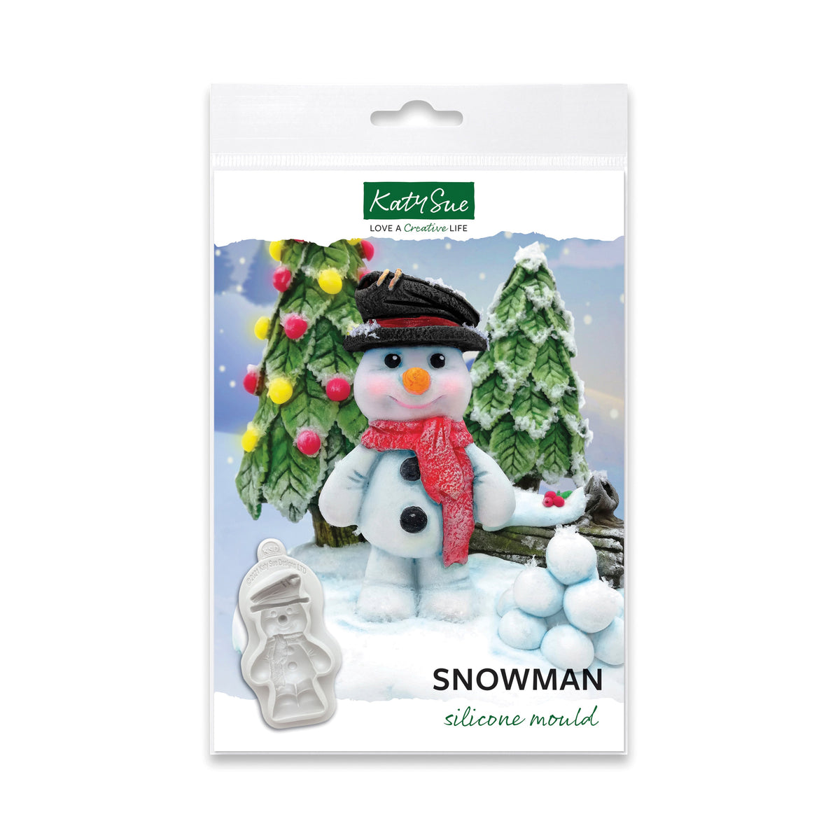 Moule à glaçons en silicone bonhomme de neige