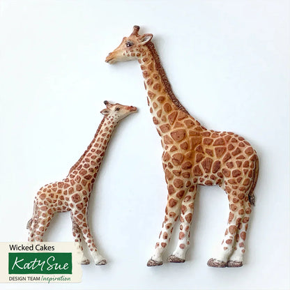 Moule en silicone girafe mère et bébé