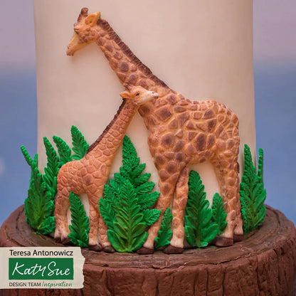 Moule en silicone girafe mère et bébé