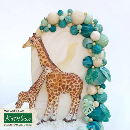 Moule en silicone girafe mère et bébé