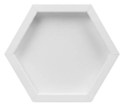 CrafTreat 3D Fold Shapes - Shadow Box White - Hexagon 4pcs